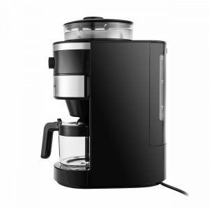 Вид сбоку на кофемашину Maunfeld MF-731BK