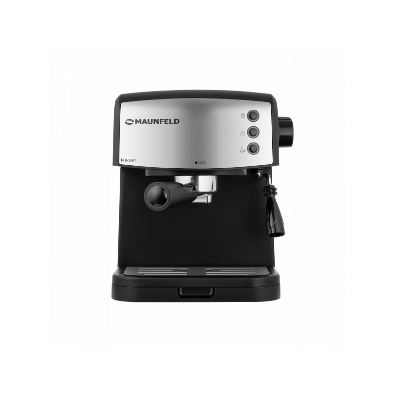 Вид спереди на кофеварку Maunfeld MF-734BK