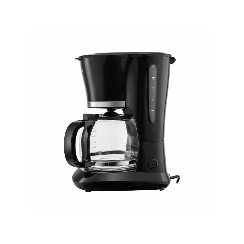 Вид сбоку на кофеварку Maunfeld MF-732BK