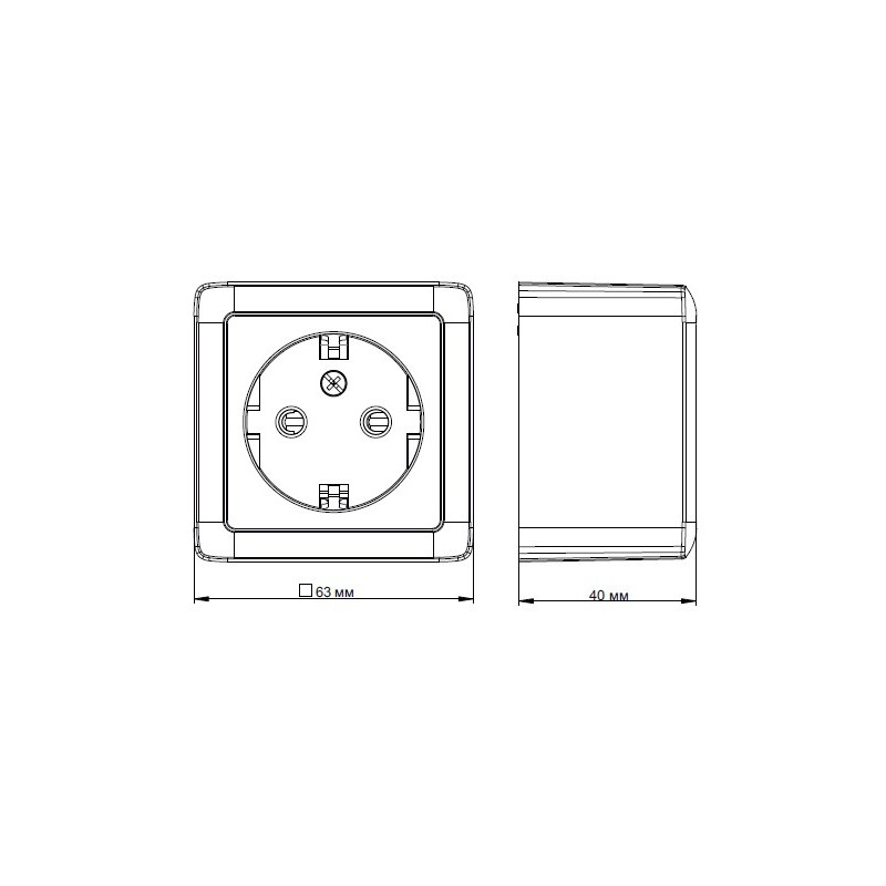 Розетка Schneider Electric Hit RA16-133I-B белый схема