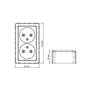 Розетка Schneider Electric Hit RA16-237I-B белый схема