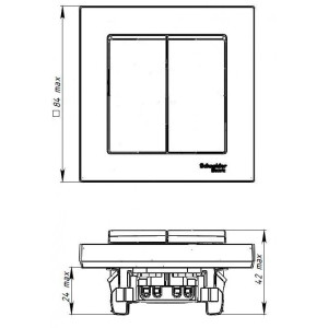 Схема выключателя Schneider Electric Atlas Design ATN000152
