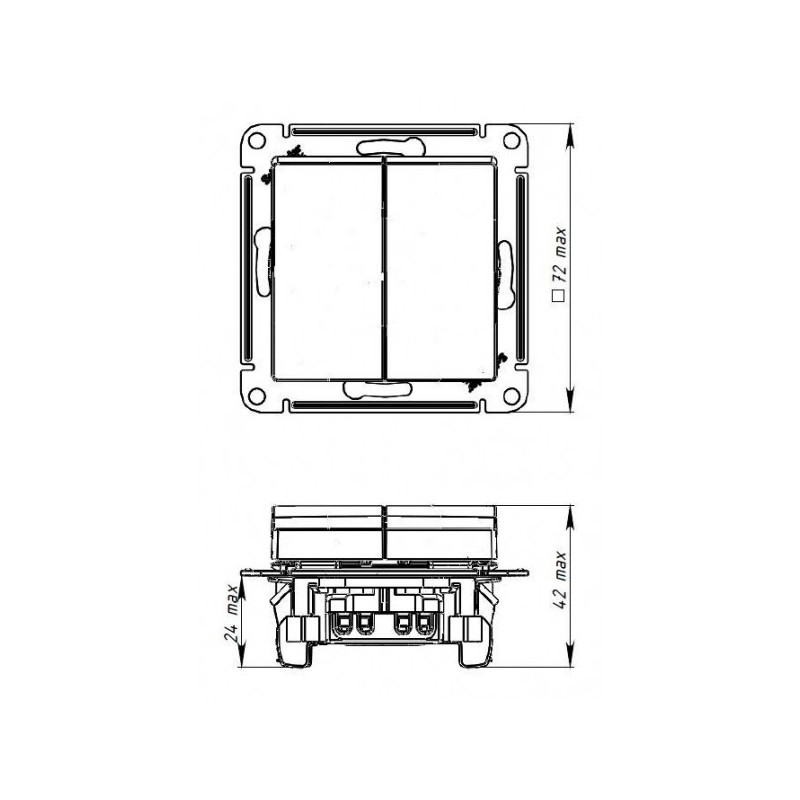 Схема выключателя Schneider Electric Atlas Design ATN000351 алюминий