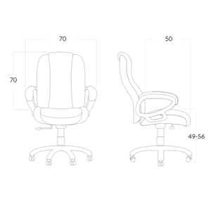 Кресло компьютерное King Style KP-37 черный (ткань) схема