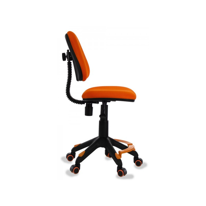 Кресло компьютерное Бюрократ KD-4F оранжевый вид сбоку