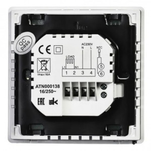 Терморегулятор Schneider Electric Atlas Design ATN000138 белый - вид сзади