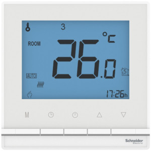 Терморегулятор Schneider Electric Atlas Design ATN000138 белый - общий вид