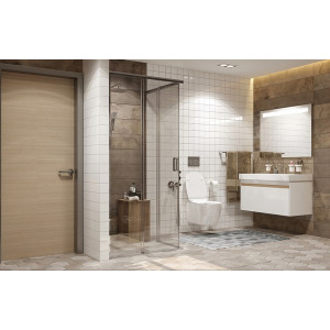 Душевой уголок Ambassador 100х100 11011105-ST1 вид сбоку