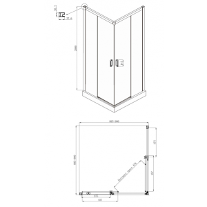 Габариты душевого ограждения