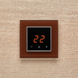 Терморегулятор DeLUMO Orto 8017 темный коричневый на светлой стене