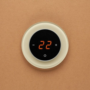 Терморегулятор DeLUMO Ronda 1015 светлый бежевый на темной стене