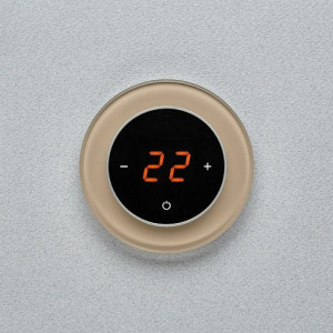 Терморегулятор DeLUMO Ronda 1236 светлый коричневый на серой стене