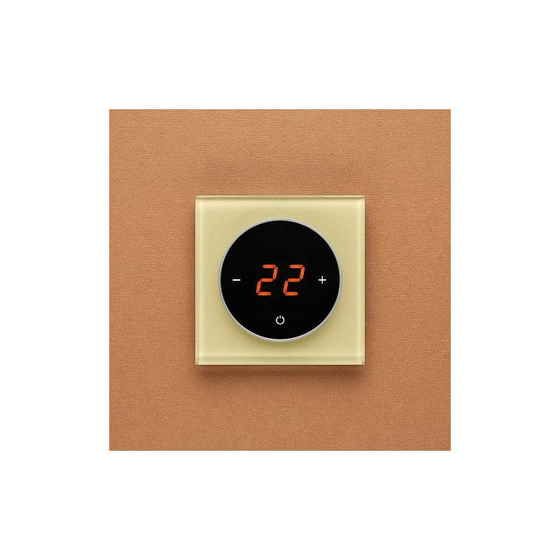 Терморегулятор DeLUMO Takto 1014 классический бежевый на темной стене