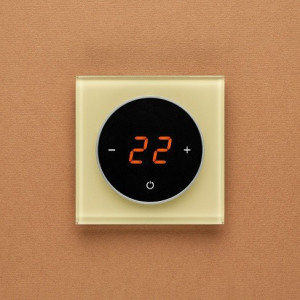 Терморегулятор DeLUMO Takto 1014 классический бежевый на темной стене