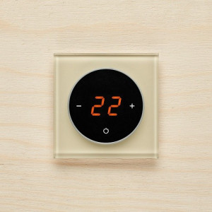 Терморегулятор DeLUMO Takto 1015 светлый бежевый на светлой стене