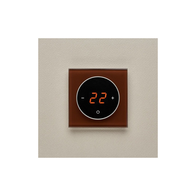 Терморегулятор DeLUMO Takto 8017 темный коричневый на светлом фоне