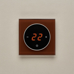 Терморегулятор DeLUMO Takto 8017 темный коричневый на светлом фоне