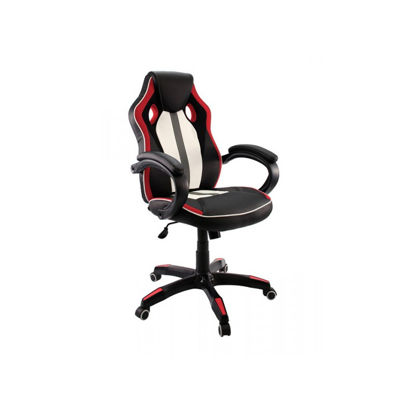Кресло геймерское DikLine KD35 черный/белый/красный