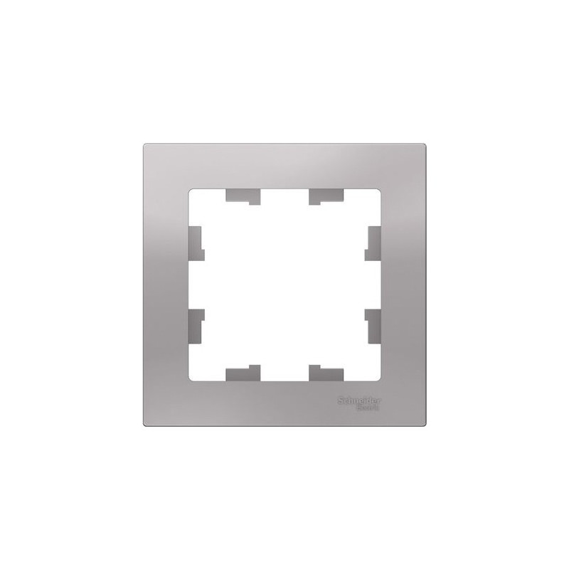 Рамка Schneider Electric Atlas Design ATN000301 алюминий вид спереди