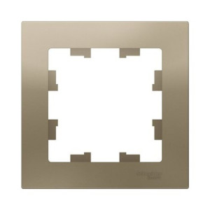 Рамка Schneider Electric Atlas Design ATN000501 шампань вид спереди