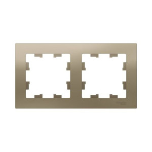 Рамка Schneider Electric Atlas Design ATN000502 шампань вид спереди