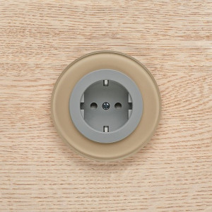 Розетка DeLUMO Ronda 1236 светлый коричневый на светлом фоне