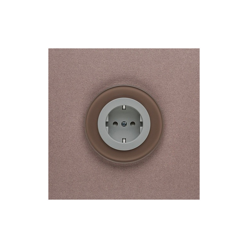 Розетка DeLUMO Ronda 7013 натуральный коричневый на темном фоне