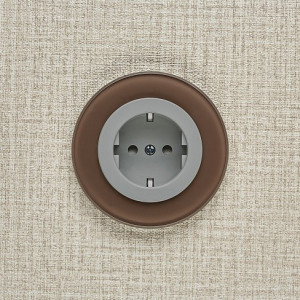 Розетка DeLUMO Ronda 7013 натуральный коричневый на светлом фоне