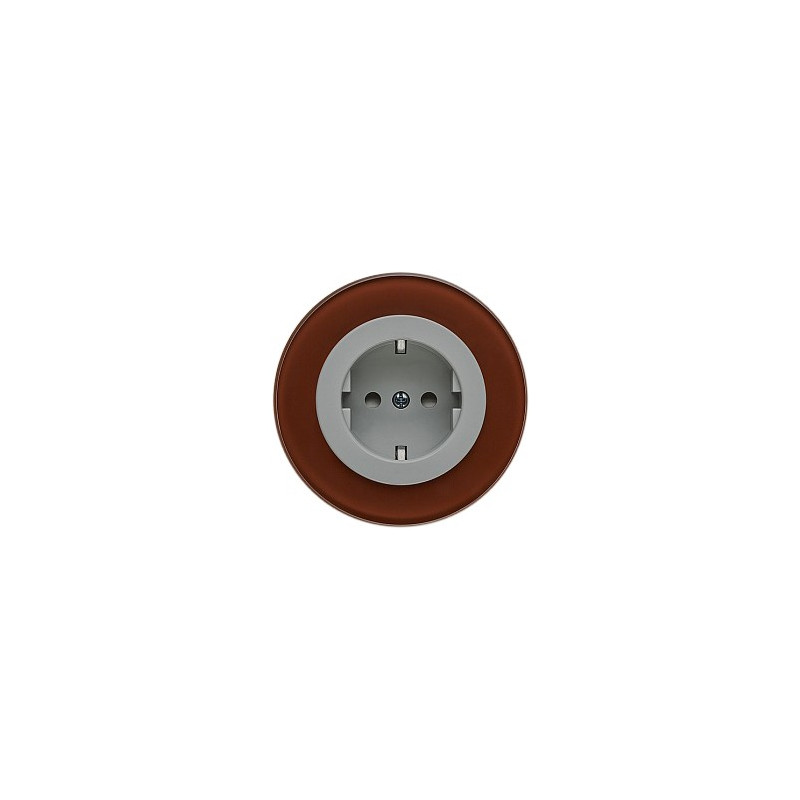 Розетка DeLUMO Ronda 8017 темный коричневый