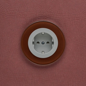 Розетка DeLUMO Ronda 8017 темный коричневый на темном фоне