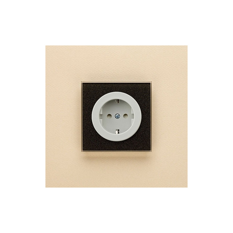 Розетка DeLUMO Takto 0337 сияющий черный