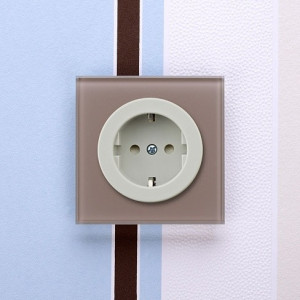 Розетка DeLUMO Takto 1236 светлый коричневый на цветном фоне