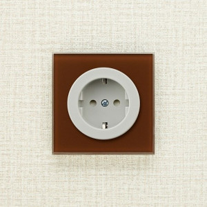 Розетка DeLUMO Takto 8017 темный коричневый на светлом фоне