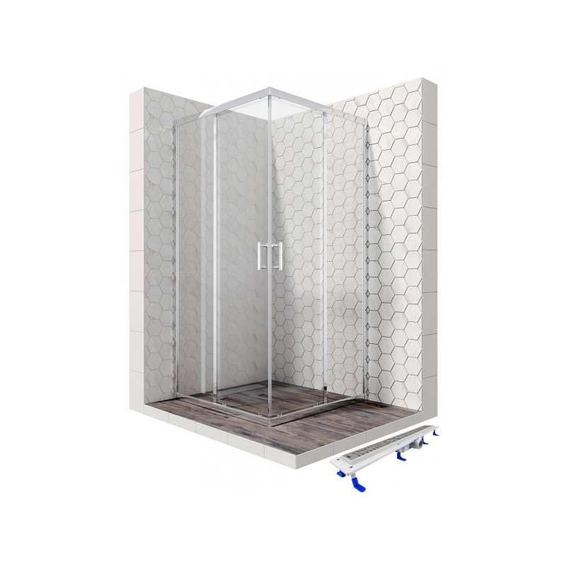 Душевой уголок Ambassador 90х90 14011102-ST11 комплект