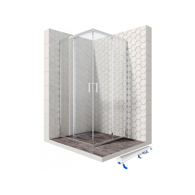 Душевой уголок Ambassador 90х90 14011102-ST14 комплект