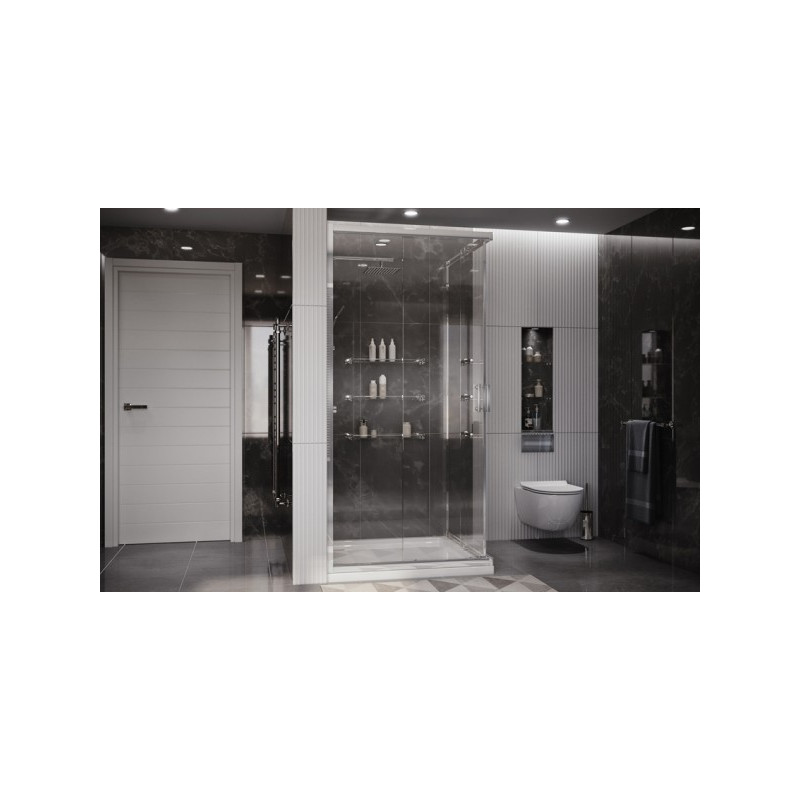 Душевой уголок Ambassador 90х90 14011102-ST4 вид в ванной