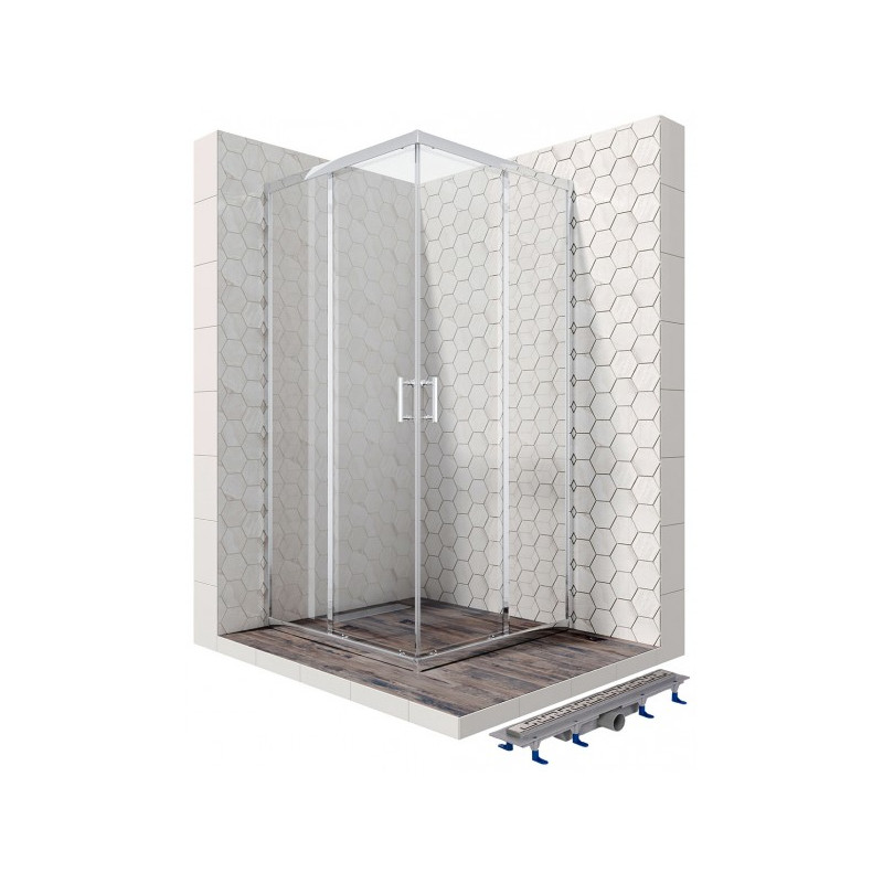 Душевой уголок Ambassador 90х90 14011102-ST6 комплект