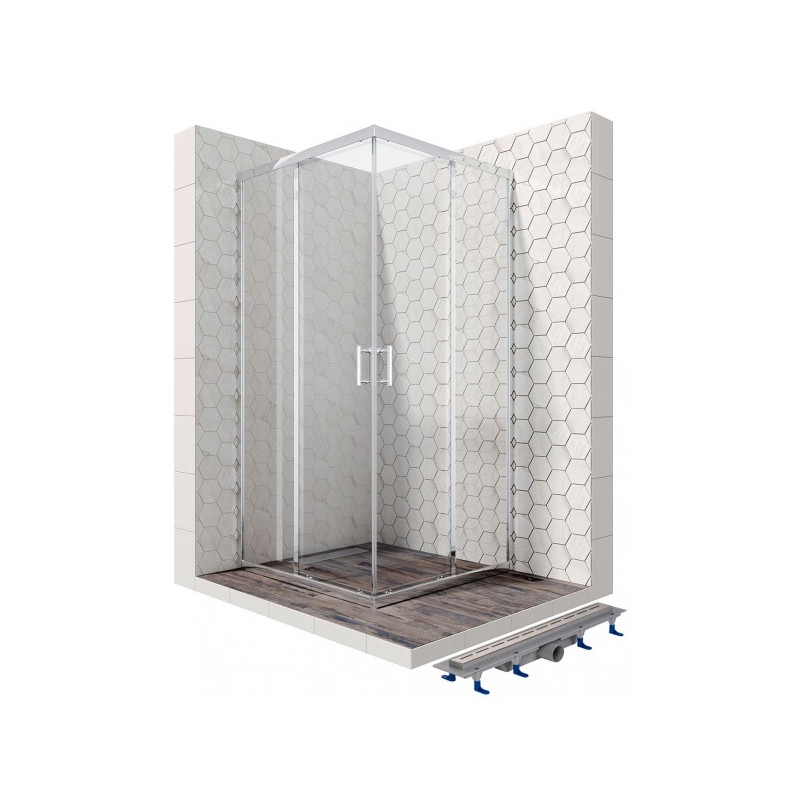 Душевой уголок Ambassador 90х90 14011102-ST8 комплект