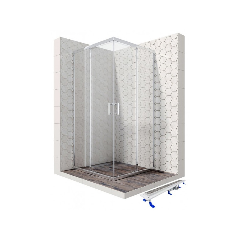 Душевой уголок Ambassador 100х100 14011103-ST11 комплект