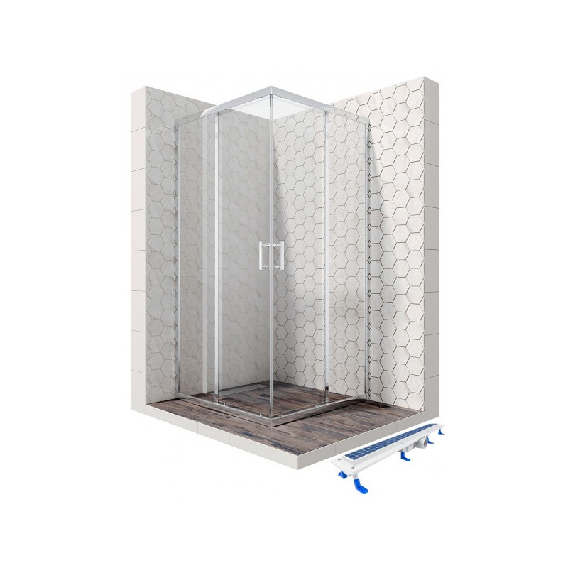 Душевой уголок Ambassador 100х100 14011103-ST12 комплект