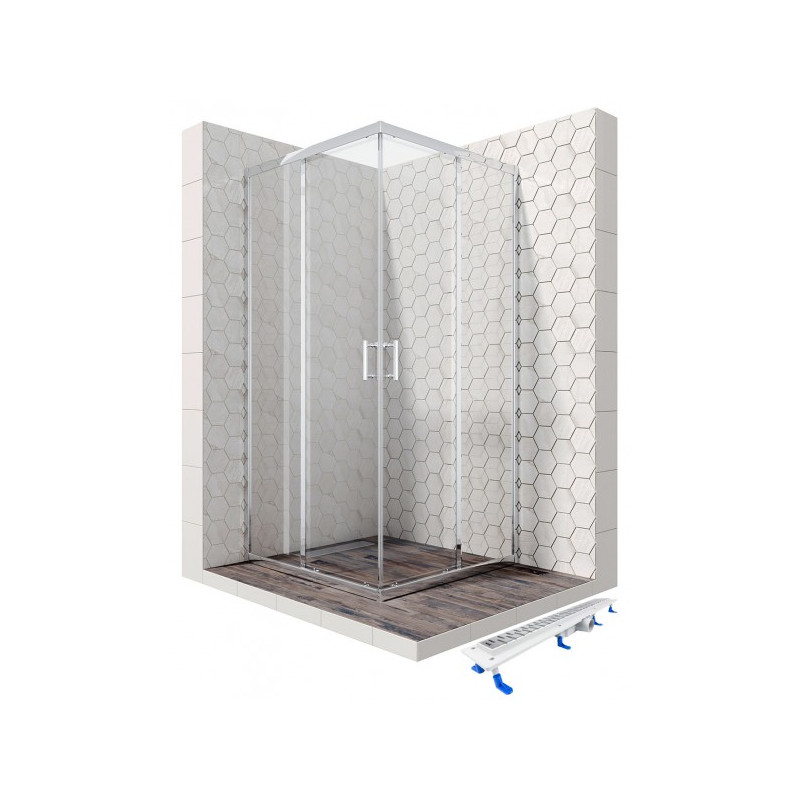 Душевой уголок Ambassador 100х100 14011103-ST16 комплект