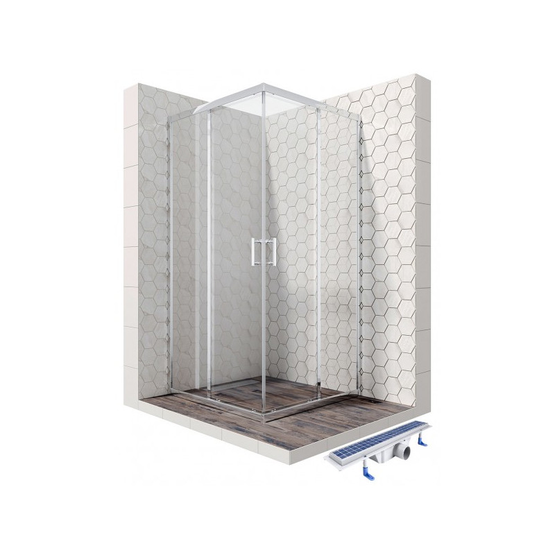 Душевой уголок Ambassador 100х100 14011103-ST4 комплект