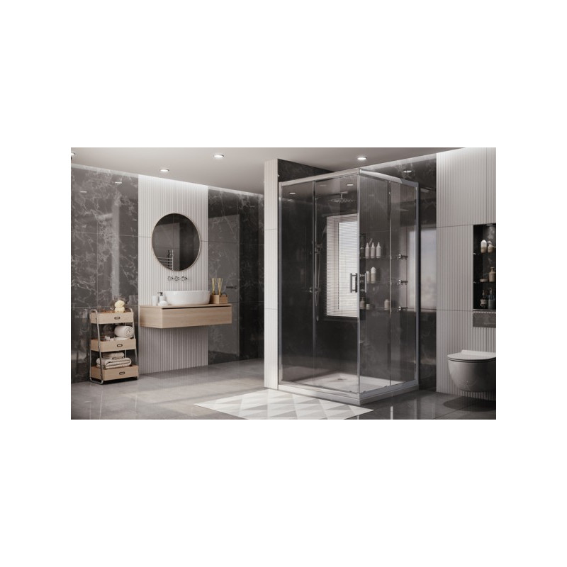 Душевой уголок Ambassador 100х100 14011103-ST5 вид в ванной