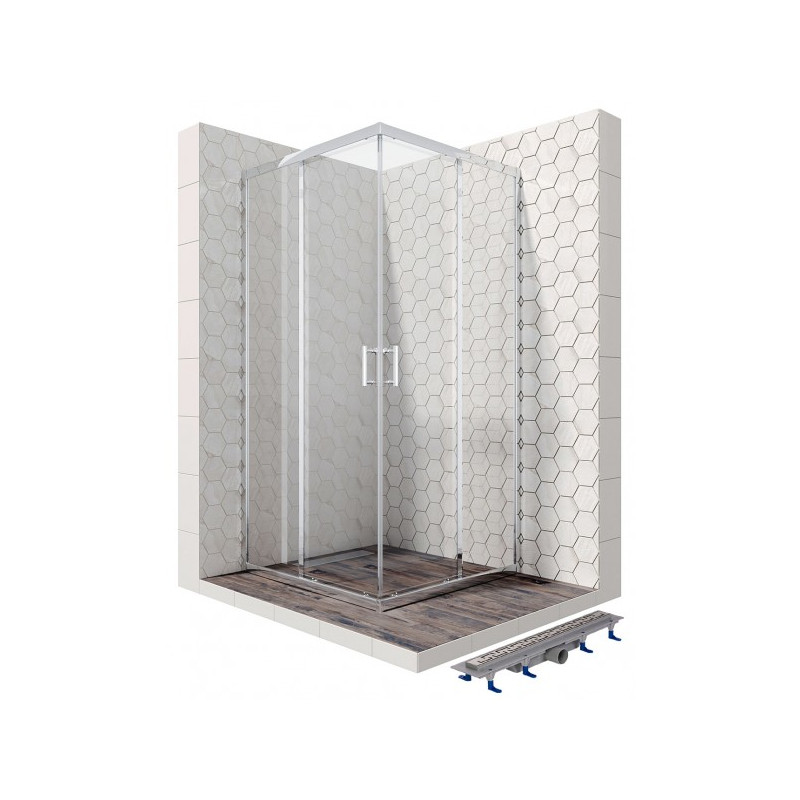 Душевой уголок Ambassador 100х100 14011103-ST6 комплект