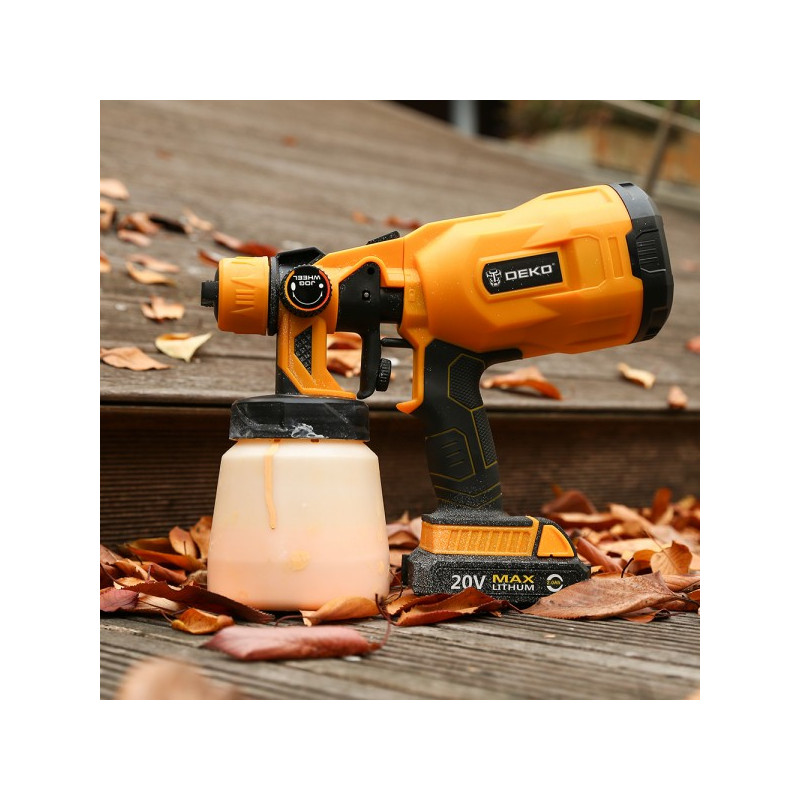 Краскопульт аккумуляторный Deko DKSG20K2 063-4180 сбоку