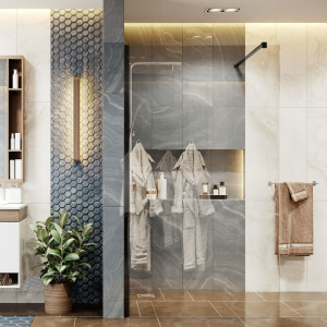 Душевая стенка Ambassador 15031110-ST14 вид в ванной