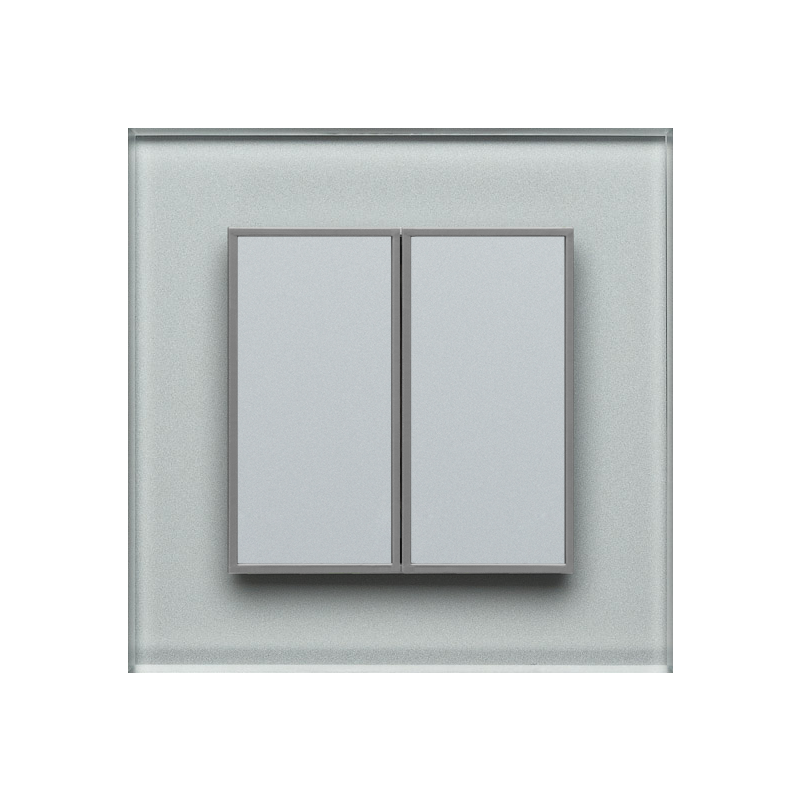 Двухканальный клавишный радиопульт DeLUMO Orto 9006 серый металлик