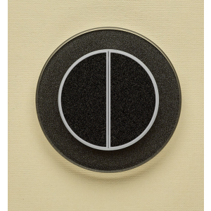 Двухканальный клавишный радиопульт DeLUMO Ronda 0337 сияющий черный на бежевой стене