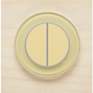 Двухканальный клавишный радиопульт DeLUMO Ronda 1014 классический бежевый на бежевой стене