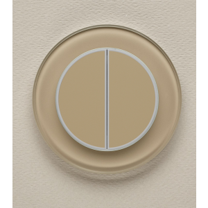 Двухканальный клавишный радиопульт DeLUMO Ronda 1236 светлый коричневый на светлой стене